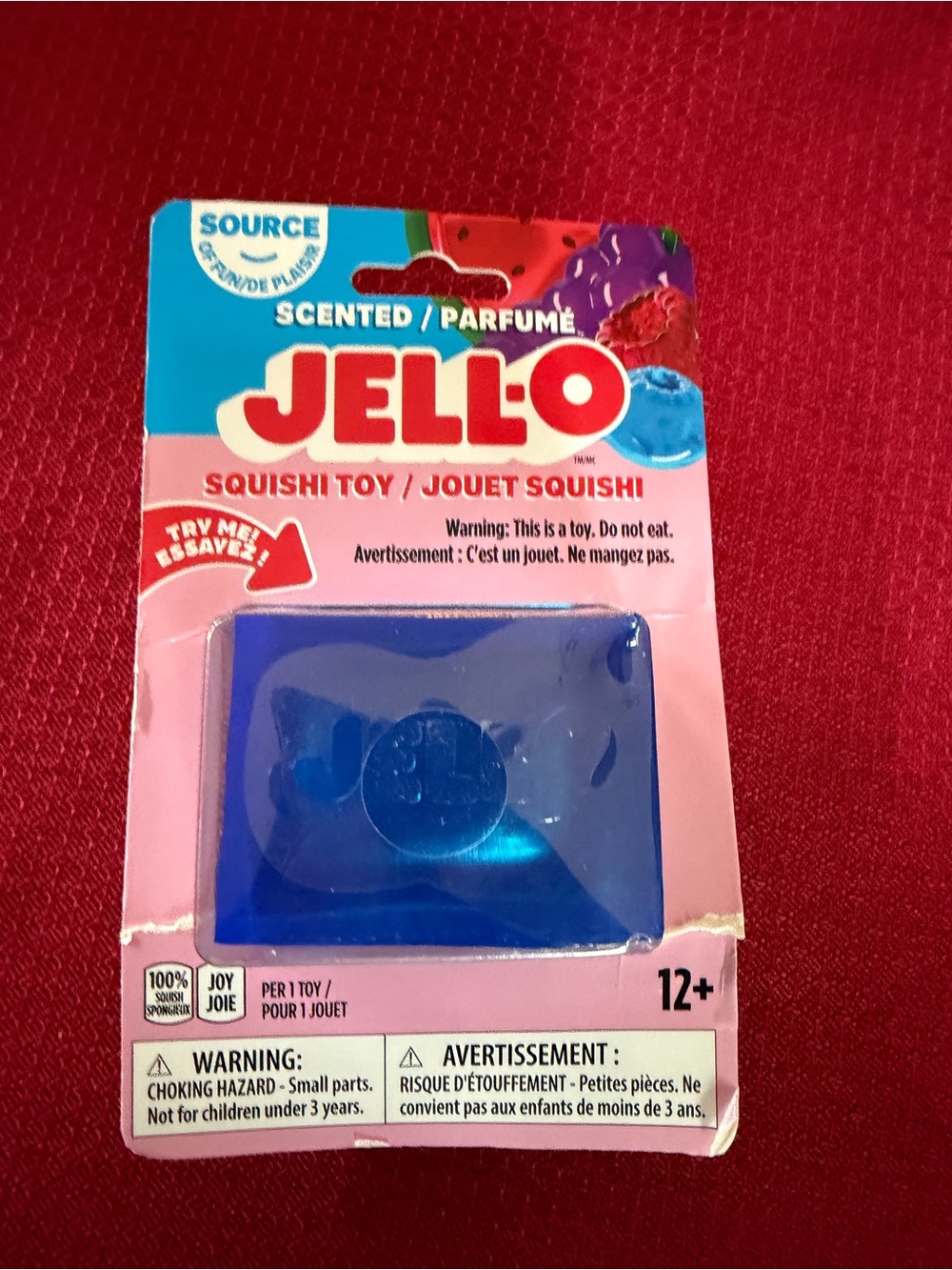 New Blue Jell-O Squishi Sensory Toy Scented Blueberry 12+ Toy Squishy Squeeze
